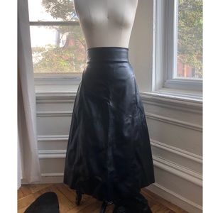 H&M Collection Faux Leather A-line Skirt.